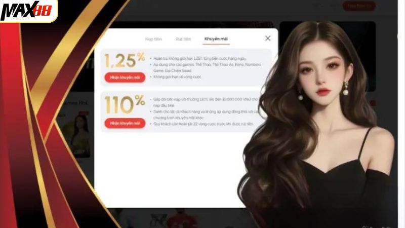 Tổng hợp các chương trình khuyến mãi Max88 được ưa chuộng